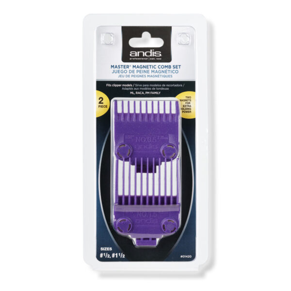 Andis Master Dual Magnetic Comb Guard Set 0.5 & 1.5 (01420) - Image 2