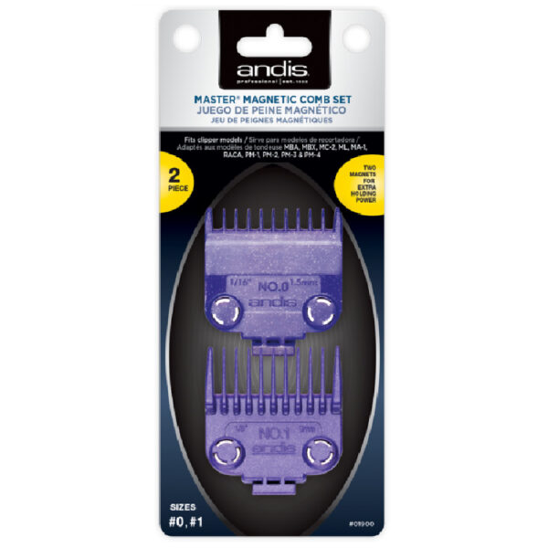 Andis Master Dual Magnetic Comb Set Size 0 & 1 (01900) - Image 2