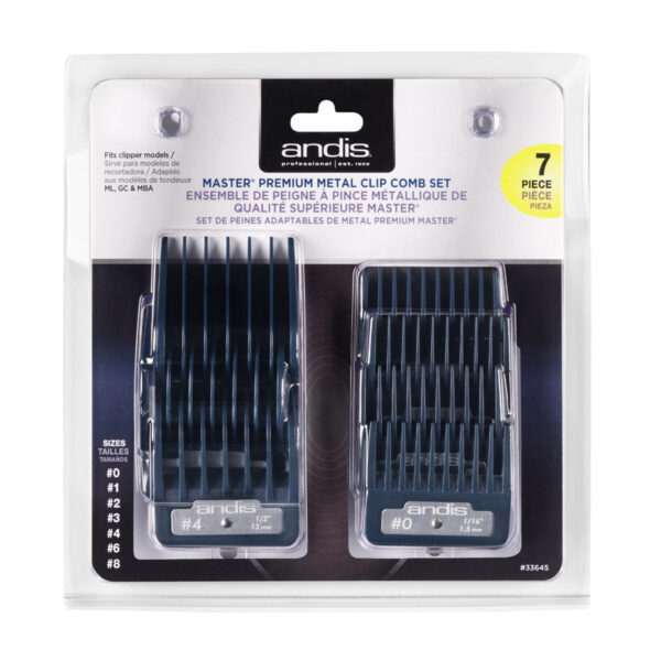 Andis Master Premium Metal Clip Comb Set (33645)