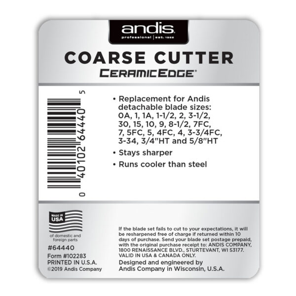 Andis CeramicEdge Coarse Cutter (64440) - Image 3