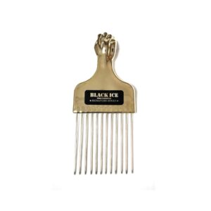 Black Ice Gold Metal Pick Comb | BIC212