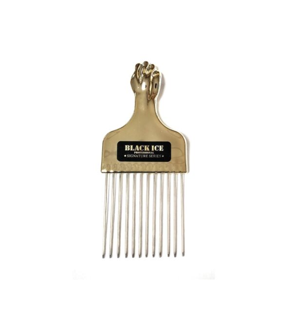 Black Ice Gold Metal Pick Comb | BIC212