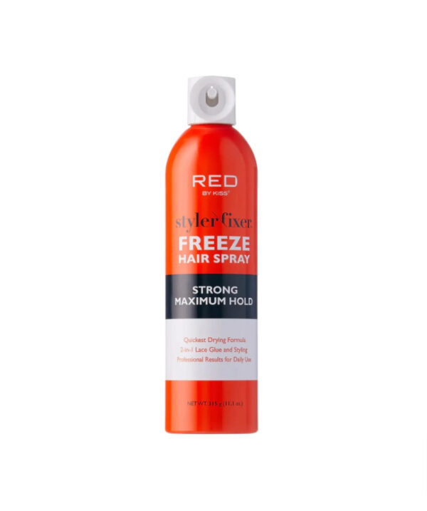 Red by Kiss Styler Fixer Freeze Hair Spray Strong Maximum Hold 11.1 oz.