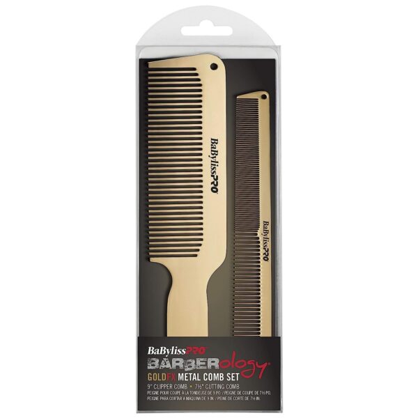 BaBylissPRO FX Metal Comb 2pk Gold (BCOMBSET2G) - Image 2