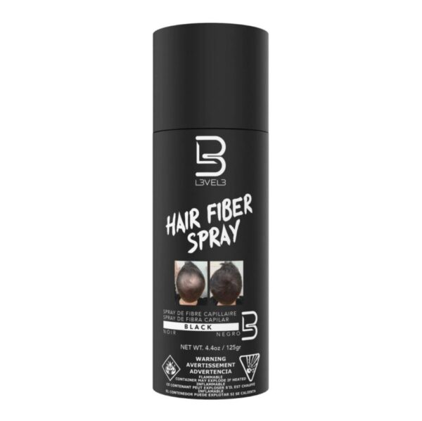 LEVEL3 Hair Fiber Spray 125g - Black